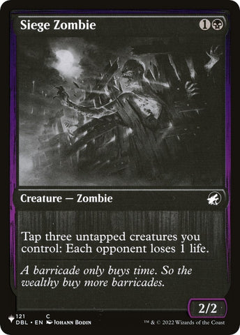 Image for Siege Zombie (121) [The List Reprints]