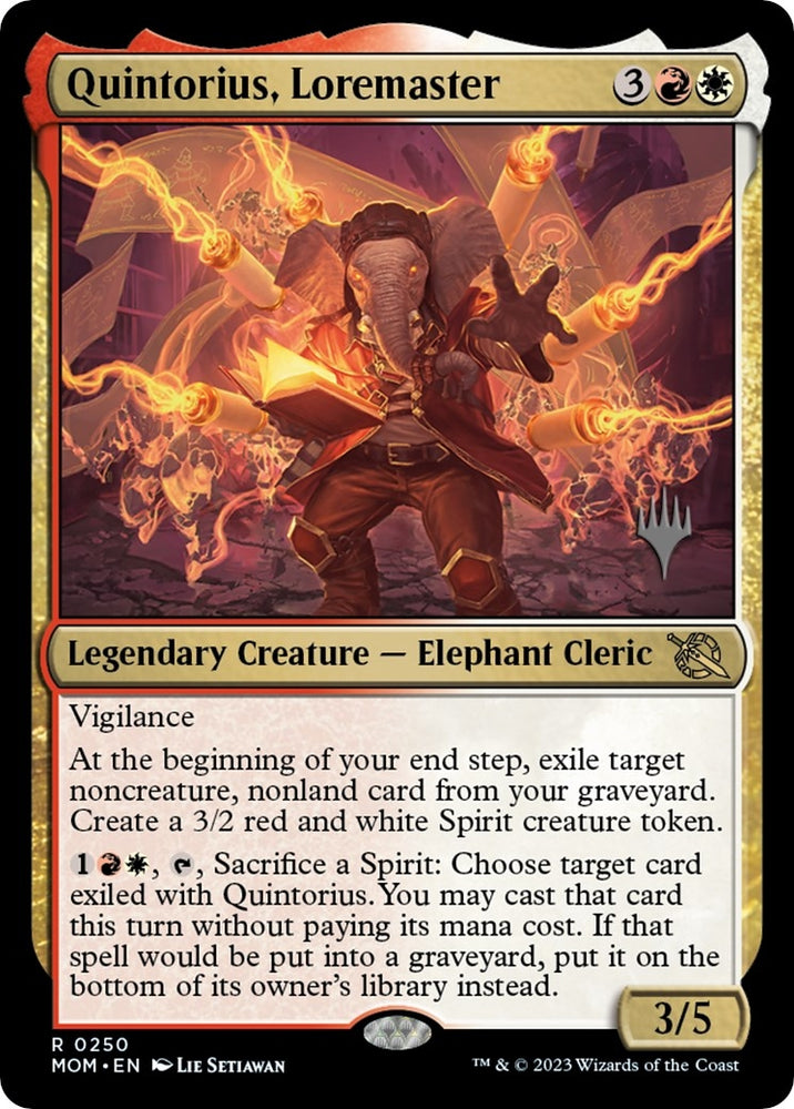 Image for Quintorius, Loremaster (250) [Promo Pack: March of the Machine]