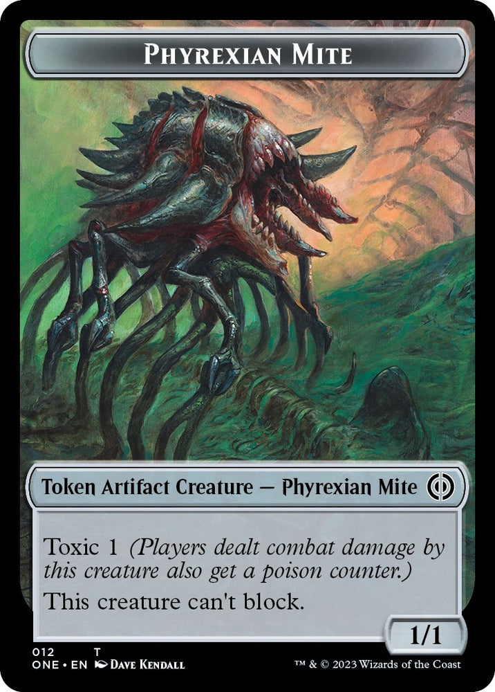 Image for Phyrexian Mite (012) // The Hollow Sentinel Double-sided Token (12 // 9) [Phyrexia: All Will Be One]