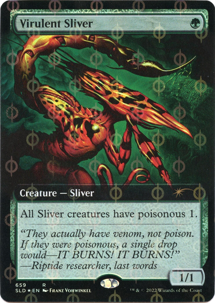 Image for Virulent Sliver (Extended Art) (Step-and-Compleat Foil) (659) [Secret Lair Drop Series]