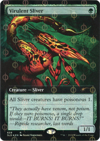 Image for Virulent Sliver (Extended Art) (Step-and-Compleat Foil) (659) [Secret Lair Drop Series]