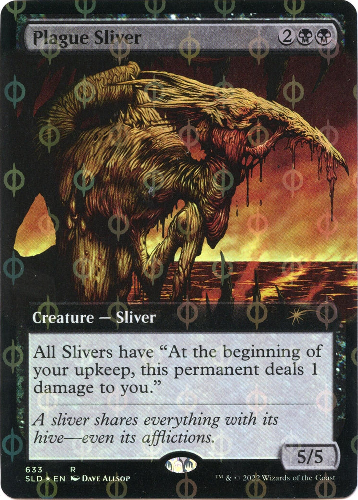 Image for Plague Sliver (Extended Art) (Step-and-Compleat Foil) (633) [Secret Lair Drop Series]