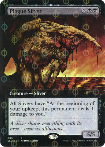 Image for Plague Sliver (Extended Art) (Step-and-Compleat Foil) (633) [Secret Lair Drop Series]
