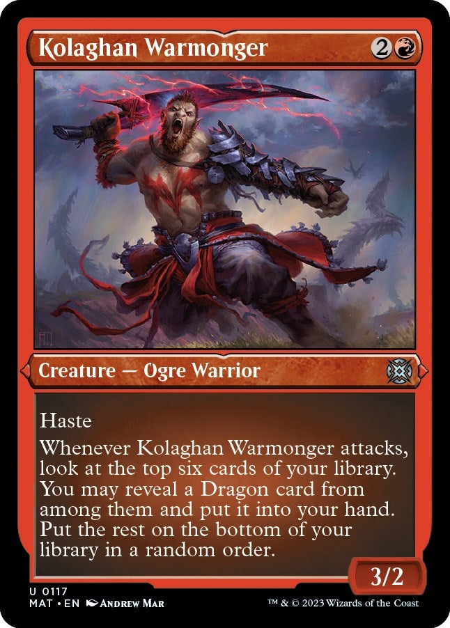 Image for Kolaghan Warmonger (Foil Etched) (117) [March of the Machine: The Aftermath]