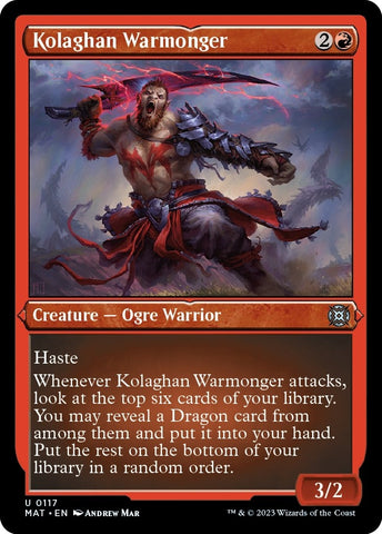 Image for Kolaghan Warmonger (Foil Etched) (117) [March of the Machine: The Aftermath]