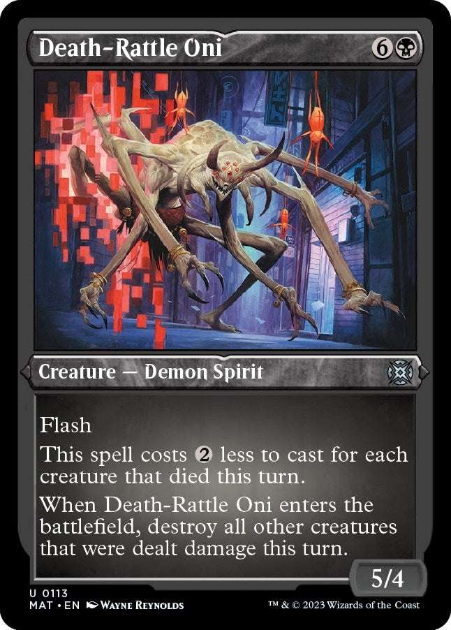 Image for Death-Rattle Oni (Foil Etched) (113) [March of the Machine: The Aftermath]