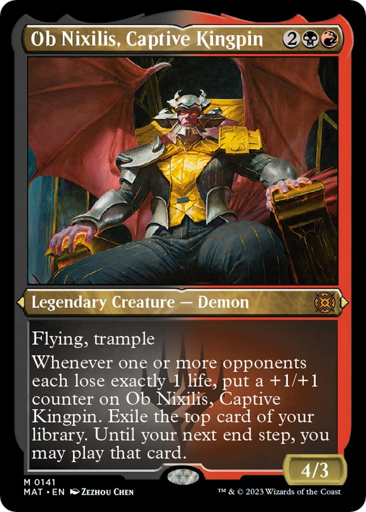 Image for Ob Nixilis, Captive Kingpin (Foil Etched) (141) [March of the Machine: The Aftermath]