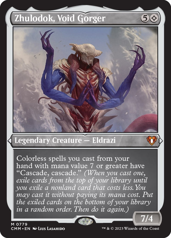 Image for Zhulodok, Void Gorger (Display Commander) (Foil Etched) - Thick Stock (779) [Commander Masters]