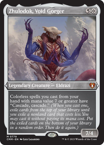 Image for Zhulodok, Void Gorger (Display Commander) (Foil Etched) - Thick Stock (779) [Commander Masters]