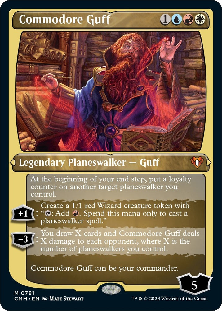 Image for Commodore Guff (Display Commander) (Foil Etched) - Thick Stock (781) [Commander Masters]