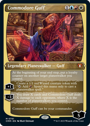 Image for Commodore Guff (Display Commander) (Foil Etched) - Thick Stock (781) [Commander Masters]