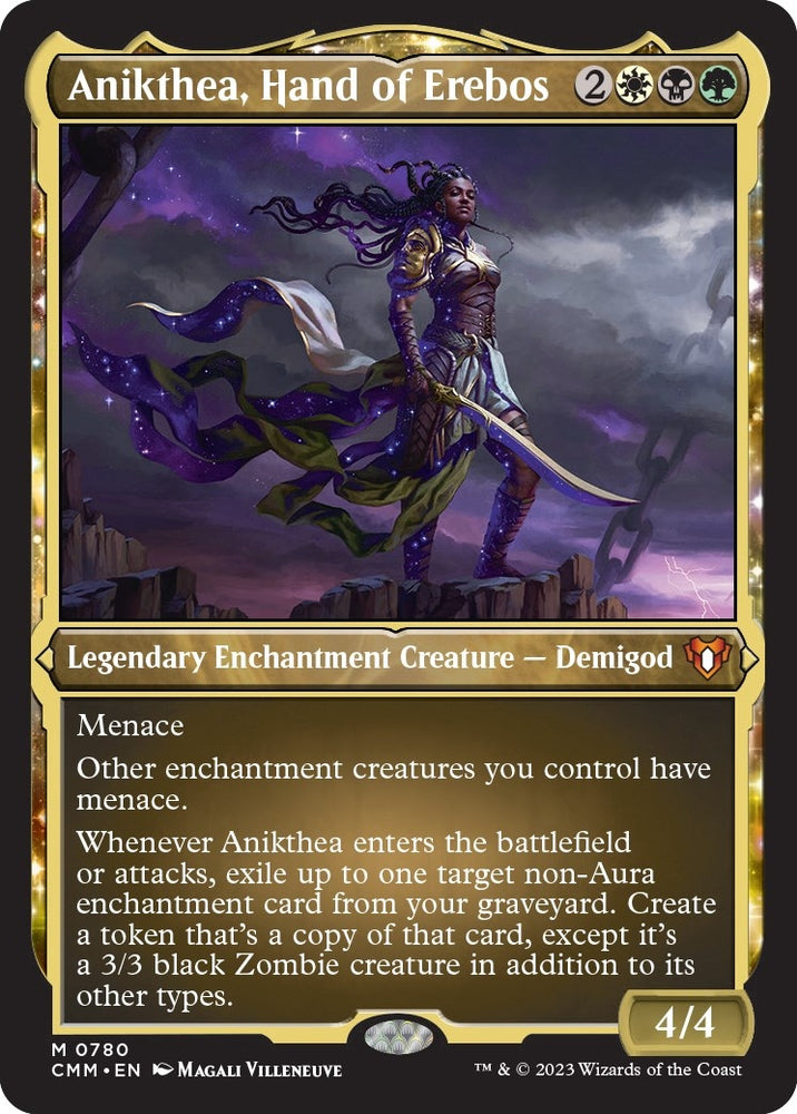 Image for Anikthea, Hand of Erebos (Display Commander) (Foil Etched) - Thick Stock (780) [Commander Masters]