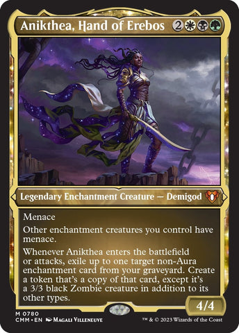 Image for Anikthea, Hand of Erebos (Display Commander) (Foil Etched) - Thick Stock (780) [Commander Masters]