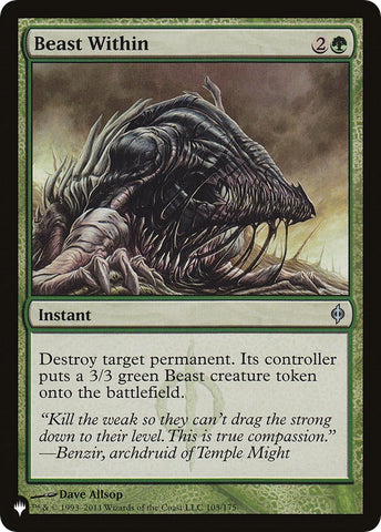 Image for Beast Within (NPH) (103) [The List Reprints]