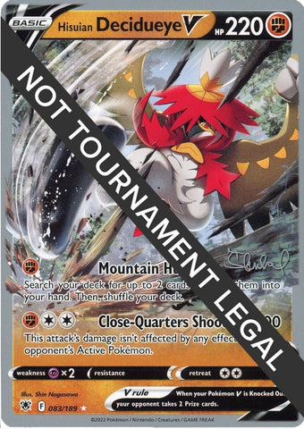 Image for Hisuian Decidueye V - 2022 (Ondrej Skubal) (083/189) - Pokemon