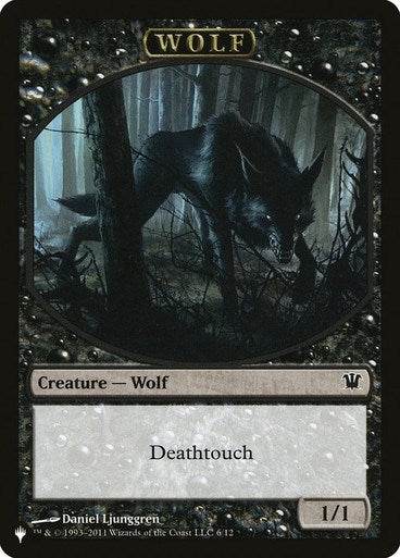 Image for Wolf // Cat Double-Sided Token (6 // 11) [The List Reprints]