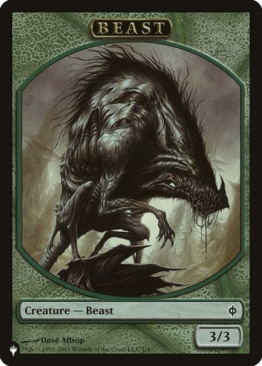 Image for Beast // Emblem - Liliana, Defiant Necromancer Double-Sided Token (1 // 13) [The List Reprints]
