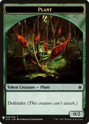 Image for Plant // Emblem - Chandra, Roaring Flame Double-Sided Token (6 // 14) [The List Reprints]