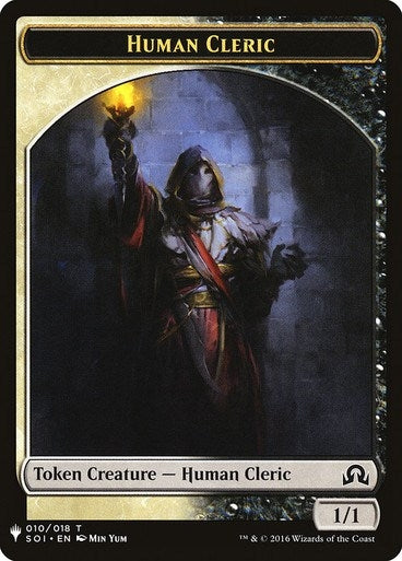 Image for Human Cleric // Emblem - Arlinn, Embraced by the Moon Double-Sided Token (10 // 18) [The List Reprints]
