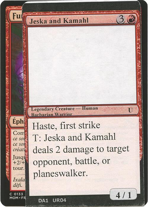 Image for Jeska and Kamahl [Un-Known Event Playtest Cards]