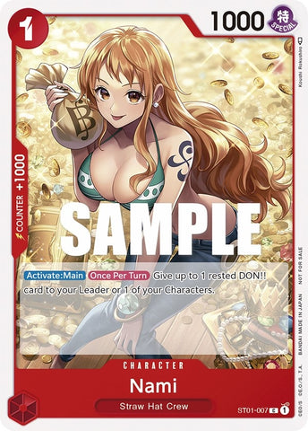 Nami (Tournament Pack Vol. 3) [Participant] (ST01-007) (One Piece Promotion Cards)