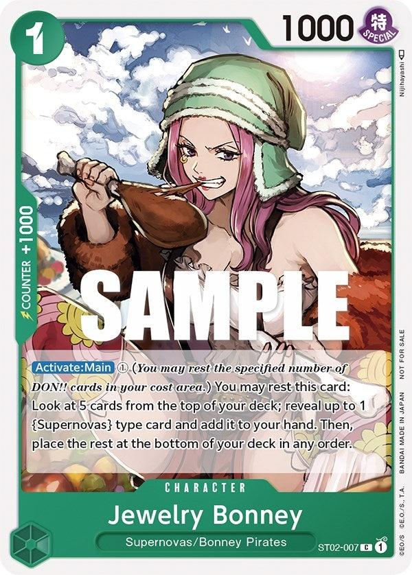 Jewelry Bonney (Tournament Pack Vol. 3) [Participant] (ST02-007) (One Piece Promotion Cards)