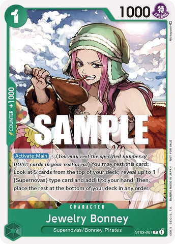 Jewelry Bonney (Tournament Pack Vol. 3) [Participant] (ST02-007) (One Piece Promotion Cards)
