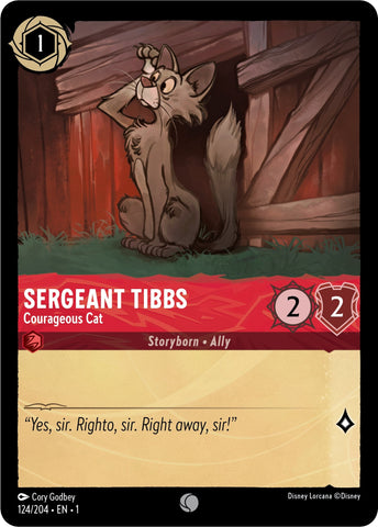 Image for Sergeant Tibbs - Courageous Cat (124/204) - Disney Lorcana