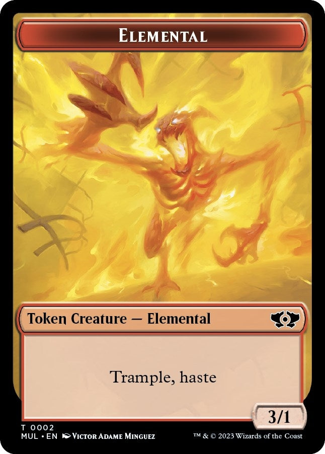 Image for Elemental (0002) // Zombie Double-Sided Token (2 // 5) [March of the Machine]