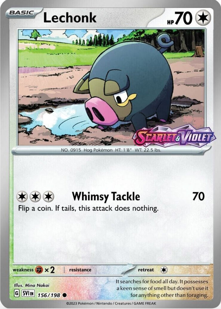 Lechonk - 156/198 (Best Buy Promo) (156/198) (Miscellaneous Cards & Products)