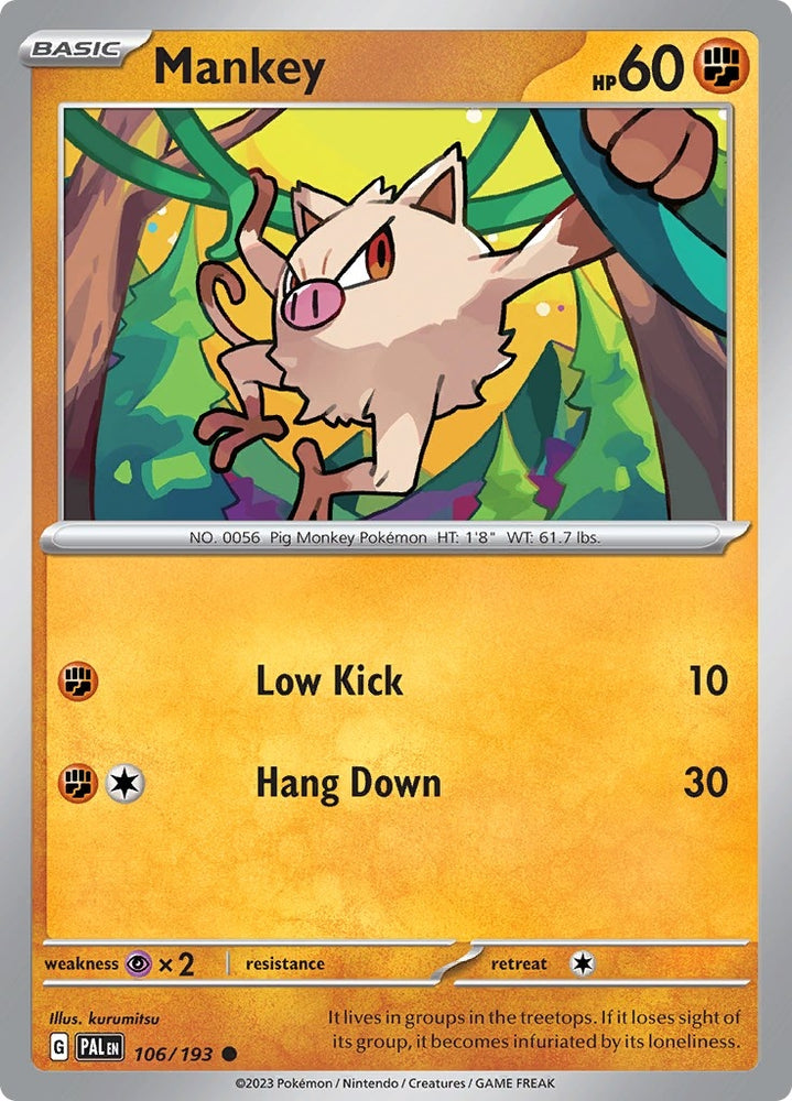 Image for Mankey (106/193) (PAL)