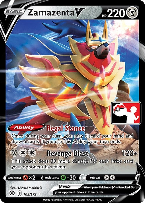 Image for Zamazenta V (105/172) [Prize Pack Series Cards]