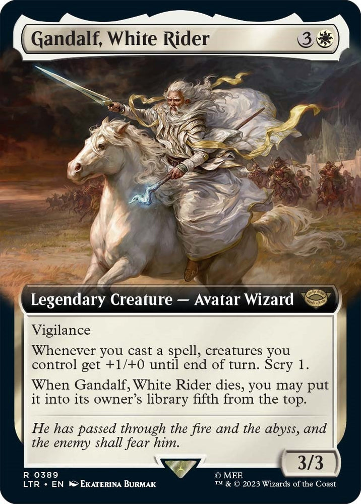 Image for Gandalf, White Rider (Extended Art) (389) [Universes Beyond: The Lord of the Rings: Tales of Middle-earth]