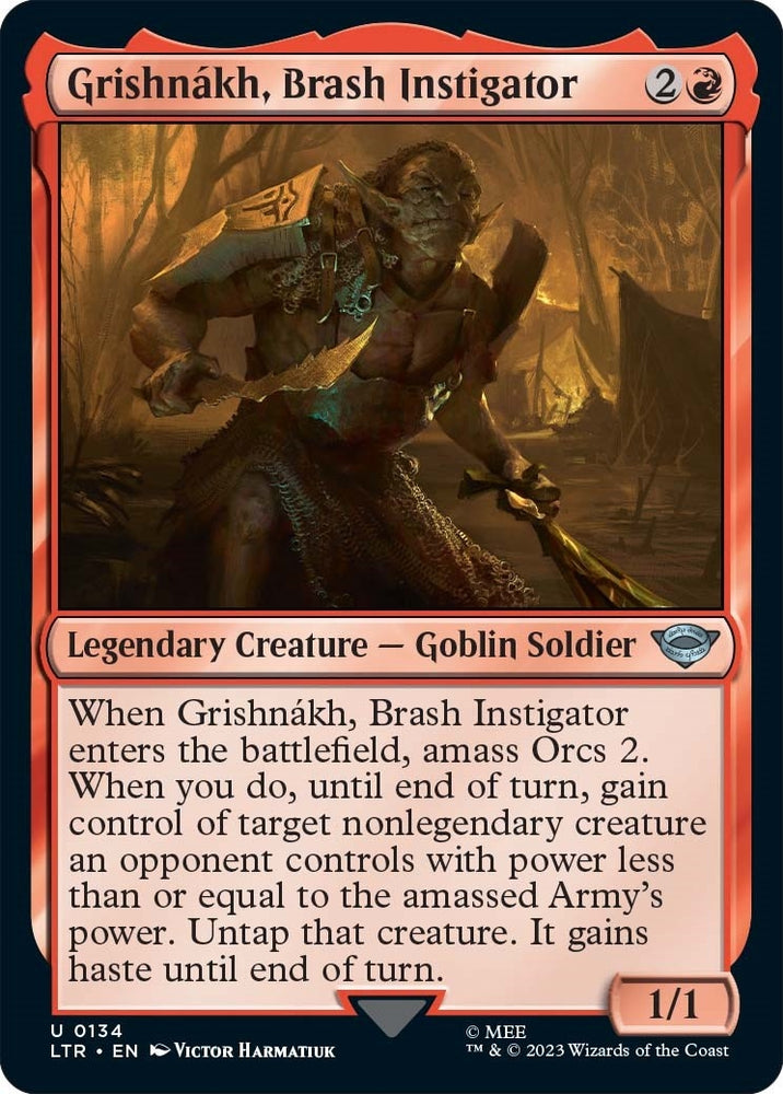 Image for Grishnakh, Brash Instigator (134) [Universes Beyond: The Lord of the Rings: Tales of Middle-earth]