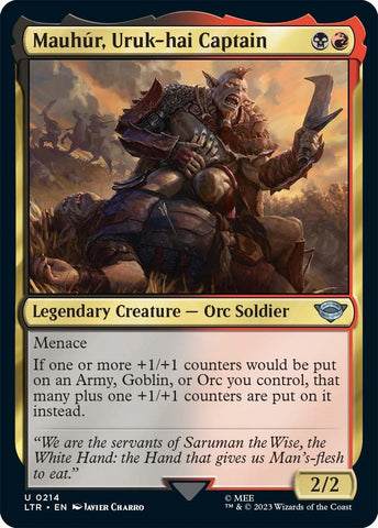 Image for Mauhur, Uruk-hai Captain (214) [Universes Beyond: The Lord of the Rings: Tales of Middle-earth]