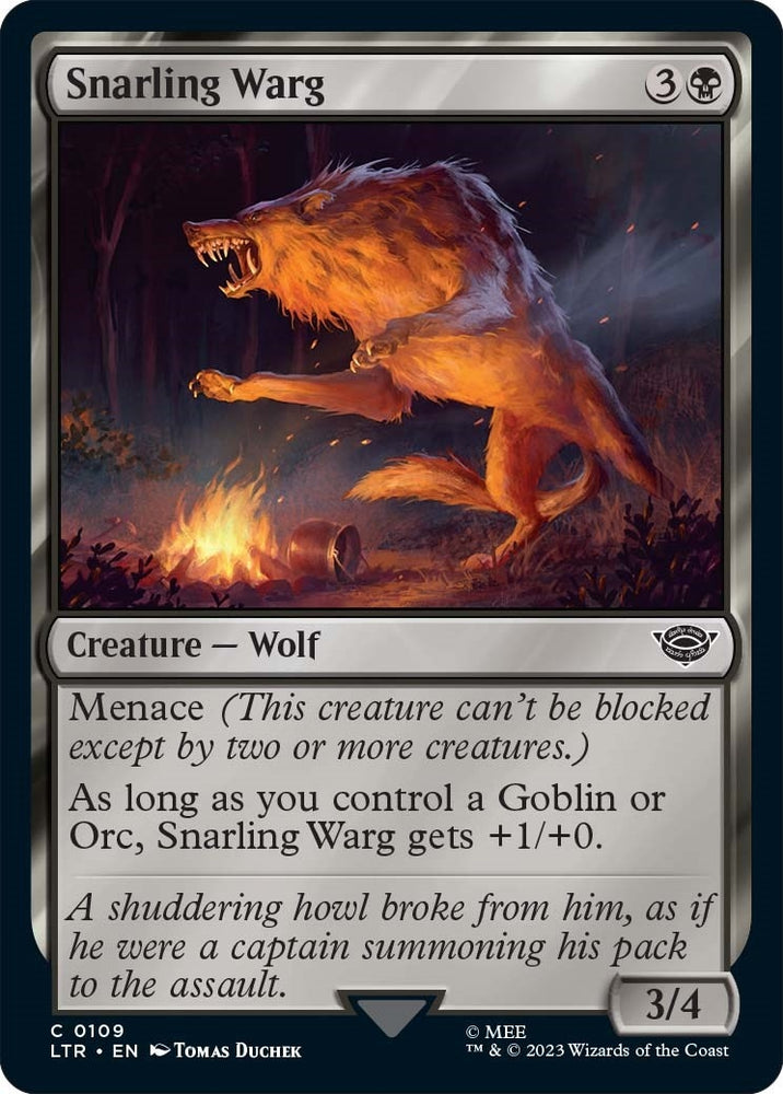 Image for Snarling Warg (109) [Universes Beyond: The Lord of the Rings: Tales of Middle-earth]