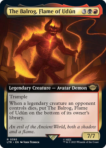 Image for The Balrog, Flame of Udun (Extended Art) (395) [Universes Beyond: The Lord of the Rings: Tales of Middle-earth]