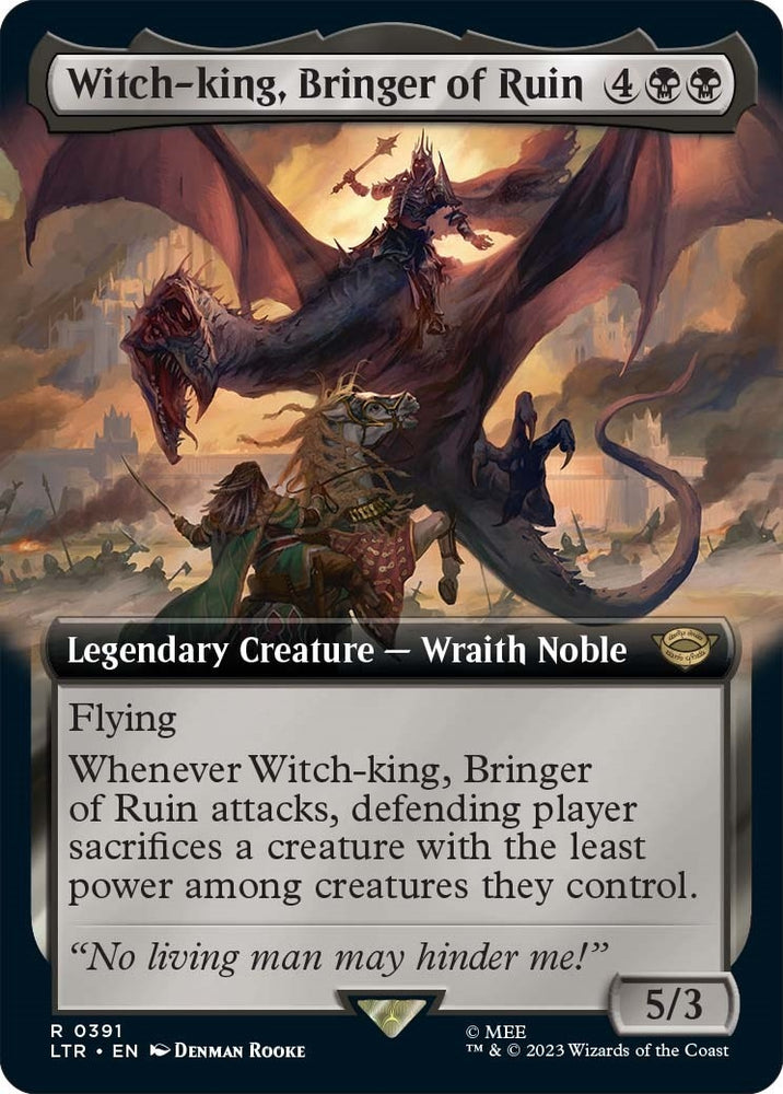 Image for Witch-king, Bringer of Ruin (Extended Art) (391) [Universes Beyond: The Lord of the Rings: Tales of Middle-earth]