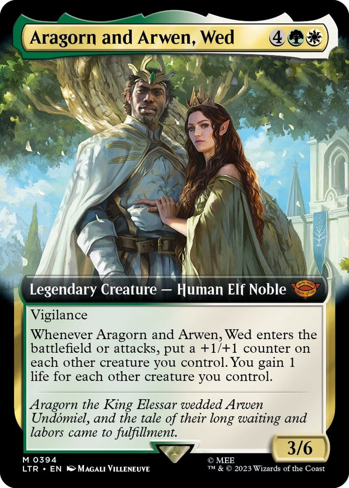 Image for Aragorn and Arwen, Wed (Extended Art) (394) [Universes Beyond: The Lord of the Rings: Tales of Middle-earth]