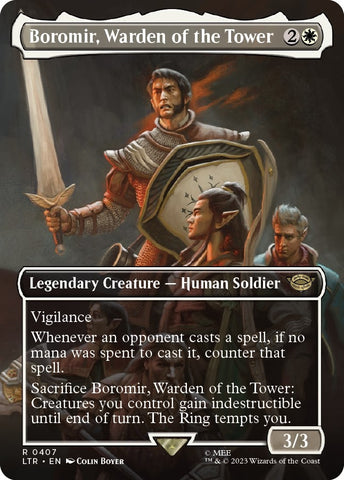 Image for Boromir, Warden of the Tower (Borderless) (407) [Universes Beyond: The Lord of the Rings: Tales of Middle-earth]