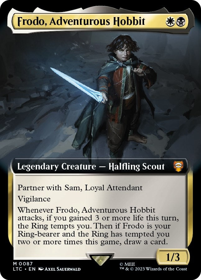 Image for Frodo, Adventurous Hobbit (Extended Art) (87) [Commander: The Lord of the Rings: Tales of Middle-earth]