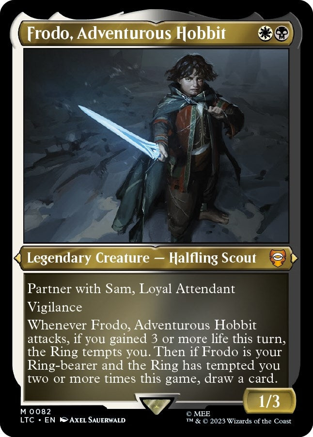 Image for Frodo, Adventurous Hobbit (Display Commander) - Thick Stock (82) [Commander: The Lord of the Rings: Tales of Middle-earth]