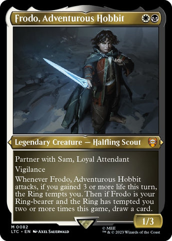 Image for Frodo, Adventurous Hobbit (Display Commander) - Thick Stock (82) [Commander: The Lord of the Rings: Tales of Middle-earth]