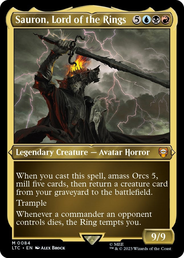 Image for Sauron, Lord of the Rings (Display Commander) - Thick Stock (84) [Commander: The Lord of the Rings: Tales of Middle-earth]