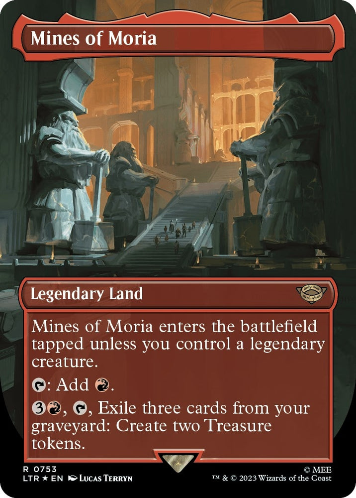 Image for Mines of Moria (Borderless) (Surge Foil) (753) [Universes Beyond: The Lord of the Rings: Tales of Middle-earth]