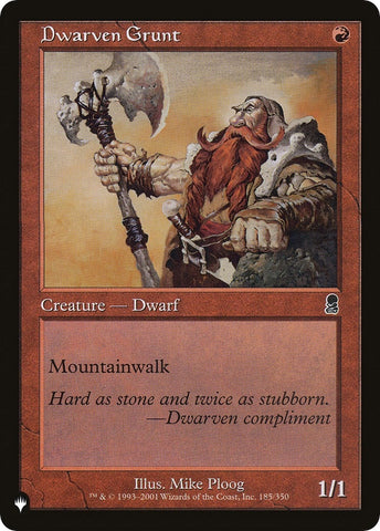 Image for Dwarven Grunt (185) [The List Reprints]