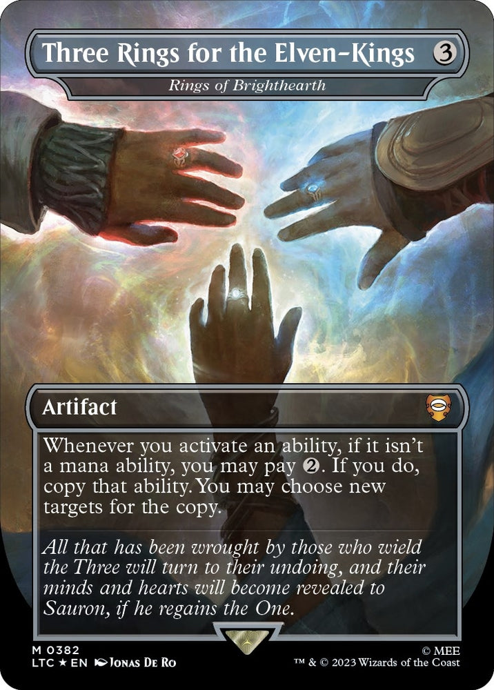 Image for Three Rings for the Elven-Kings - Rings of Brighthearth (Surge Foil) (382) [Commander: The Lord of the Rings: Tales of Middle-earth]