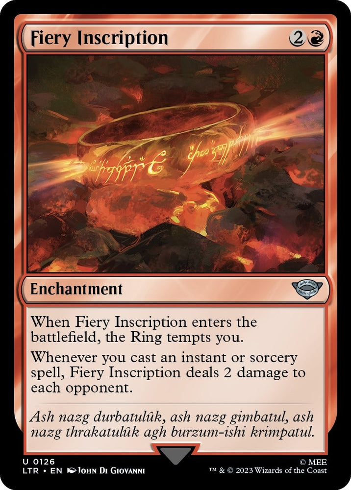 Image for Fiery Inscription (126) [Universes Beyond: The Lord of the Rings: Tales of Middle-earth]
