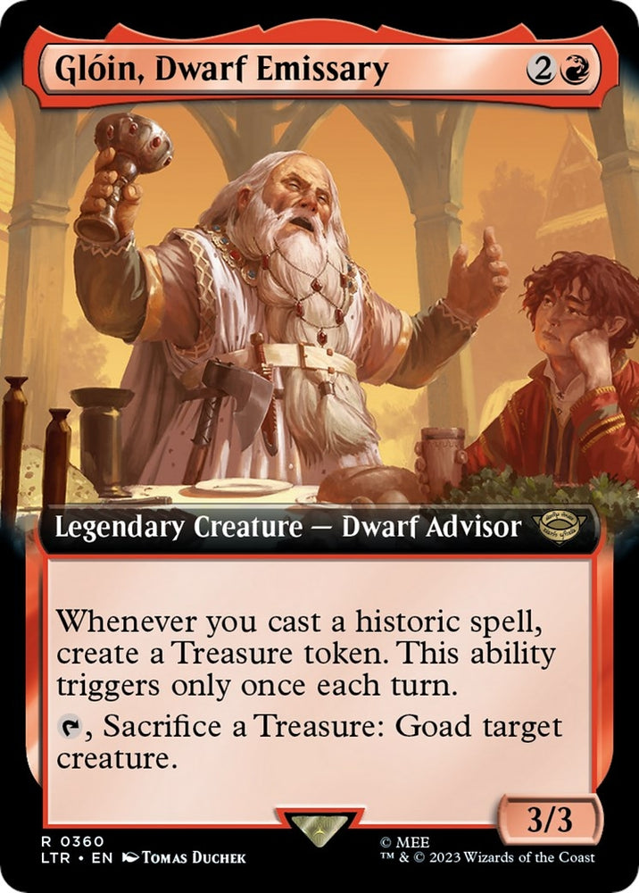 Image for Gloin, Dwarf Emissary (Extended Art) (360) [Universes Beyond: The Lord of the Rings: Tales of Middle-earth]