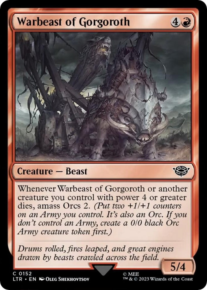 Image for Warbeast of Gorgoroth (152) [Universes Beyond: The Lord of the Rings: Tales of Middle-earth]